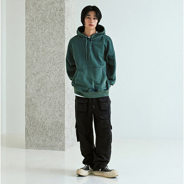 OG VINTAGE DYEING PULLOVER HOODY - DARK GREEN