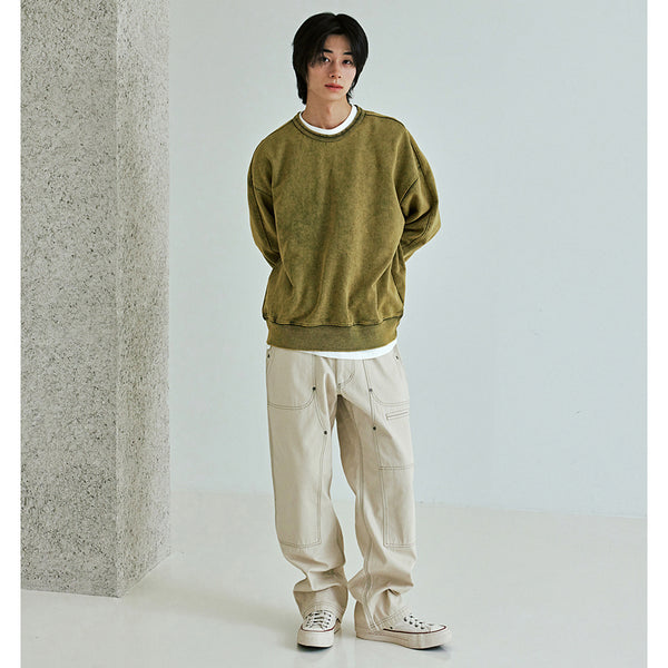 OG VINTAGE DYEING SWEATSHIRT - OLIVE
