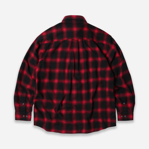 Frizmworks - OMBRE FLANNEL RELAXED SHIRT - RED -  - Alternative View 1