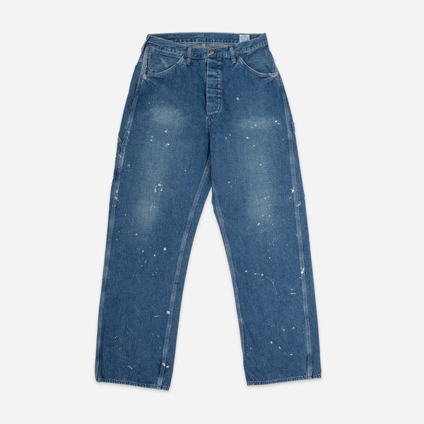 RELAXED DENIM PAINTER PANT - USED PAINT BLUE