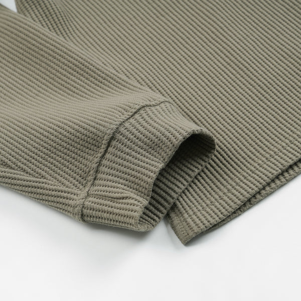 OVERSIZED WAFFLE POCKET T-SHIRT - OLIVE