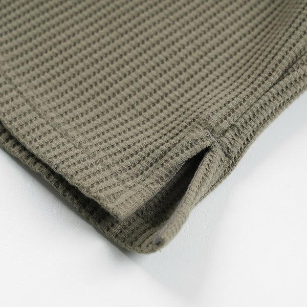 OVERSIZED WAFFLE POCKET T-SHIRT - OLIVE