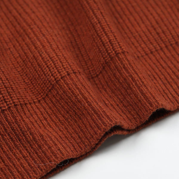 PATCH ROUND PULLOVER KNIT - BRICK