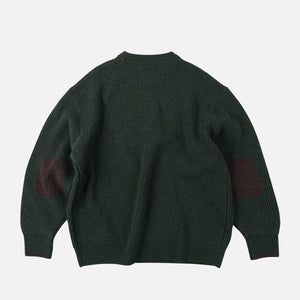 Frizmworks - PATCH ROUND PULLOVER KNIT - FOREST GREEN -  - Alternative View 1
