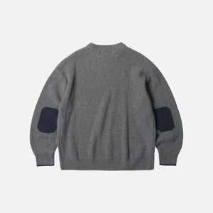 Frizmworks - PATCH ROUND PULLOVER KNIT - GREY -  - Alternative View 1