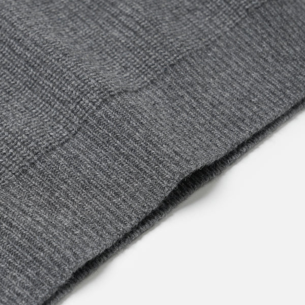 PATCH ROUND PULLOVER KNIT - GREY