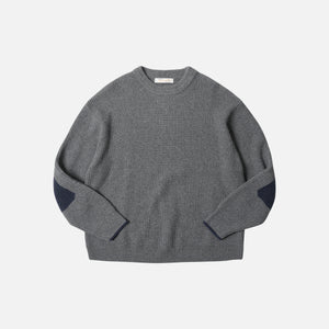 Frizmworks - PATCH ROUND PULLOVER KNIT - GREY -  - Main Front View