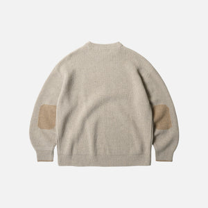Frizmworks - PATCH ROUND PULLOVER KNIT - OATMEAL -  - Alternative View 1