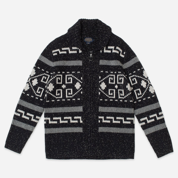 THE ORIGINAL WESTERLEY CARDIGAN - BLACK DONEGAL