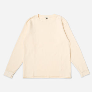 Wythe - WAFFLE THERMAL LONG SLEEVE TEE - CREAM -  - Main Front View