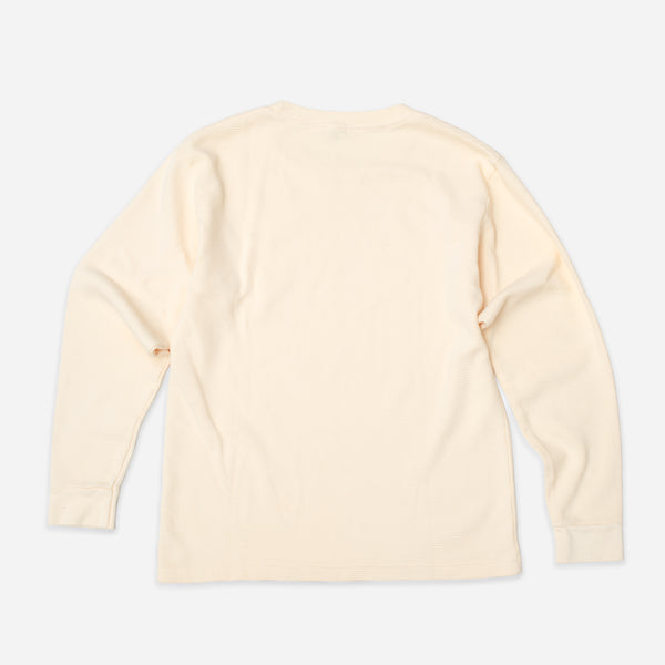 WAFFLE THERMAL LONG SLEEVE TEE - CREAM