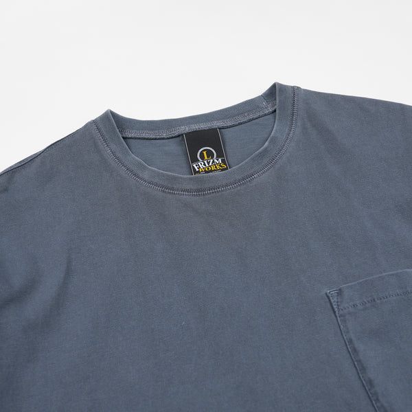 PIGMENT POCKET L/S T-SHIRT - BLUE