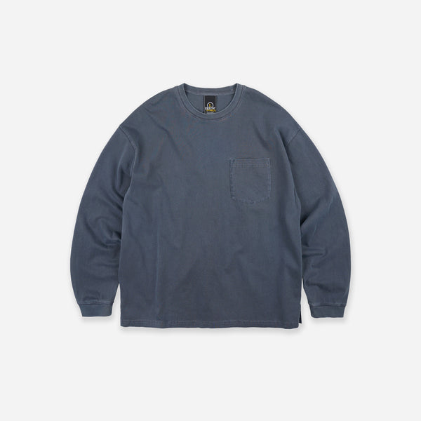 PIGMENT POCKET L/S T-SHIRT - BLUE