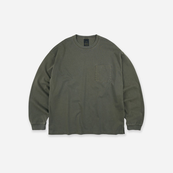 PIGMENT POCKET LS T-SHIRT - OLIVE