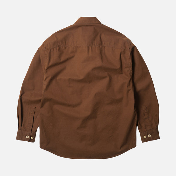 POCKET LOOP WORK SHIRT - BROWN