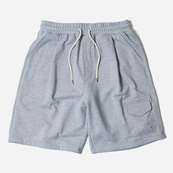 POUCH POCKET SWEAT SHORTS - GRAY