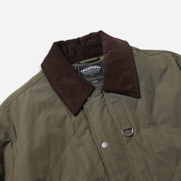 QUILTED HERITAGE HUNTING JACKET - OLIVE