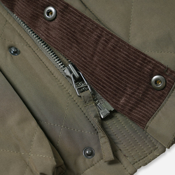 QUILTED HERITAGE HUNTING JACKET - OLIVE