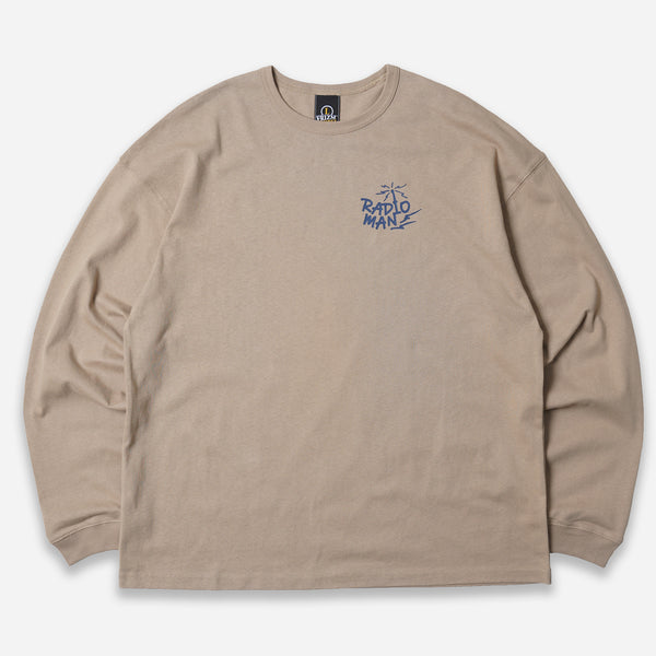 RADIO MAN LONG SLEEVE TEE - SAND