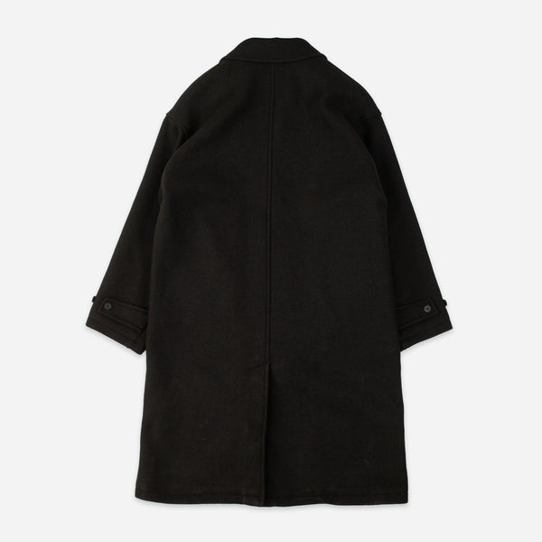 WOOL MAC COAT - ASH BLACK