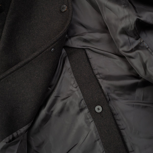 WOOL MAC COAT - ASH BLACK