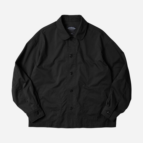 ROUND PATCH COVERALL JACKET - BLACK