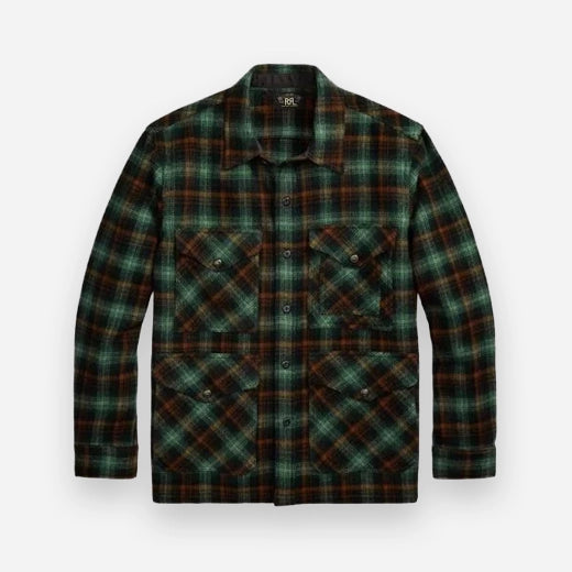 MASON PLAID SPORTS SHIRT - GREEN MULTI
