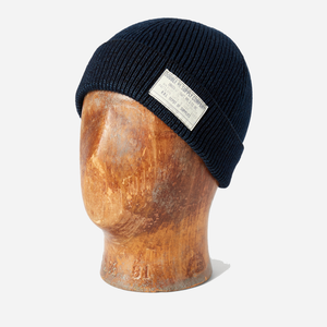 Double RL By Ralph Lauren - Indigo-Dyed Cotton Watch Cap - Midnight Blue - Indigo-Dyed Cotton Watch Cap - Midnight Blue - Main Front View
