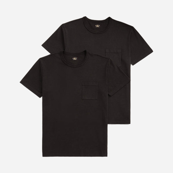 TWO PACK VINTAGE T-SHIRTS - BLACK