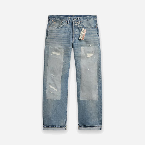 VINTAGE 5 POCKET STRAIGHT LEG DENIM JEANS - MIDLAND WASH