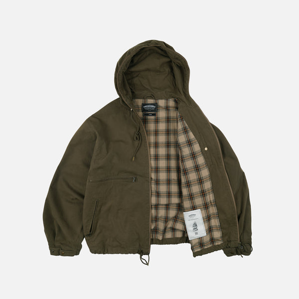 SAILING HOODED PARKA JACKET - OLIVE