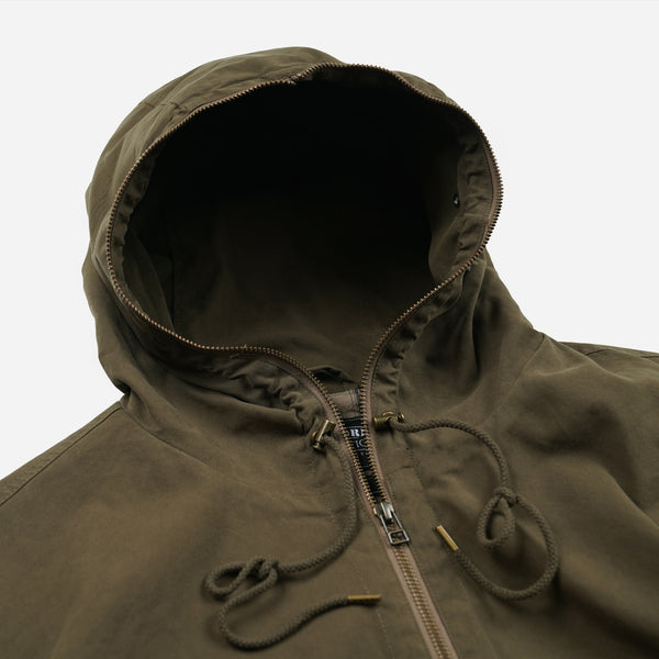 SAILING HOODED PARKA JACKET - OLIVE