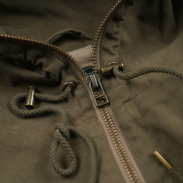 SAILING HOODED PARKA JACKET - OLIVE