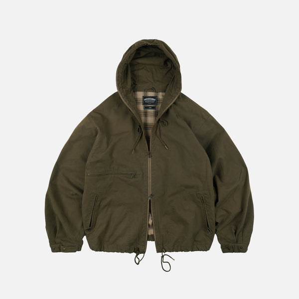 SAILING HOODED PARKA JACKET - OLIVE
