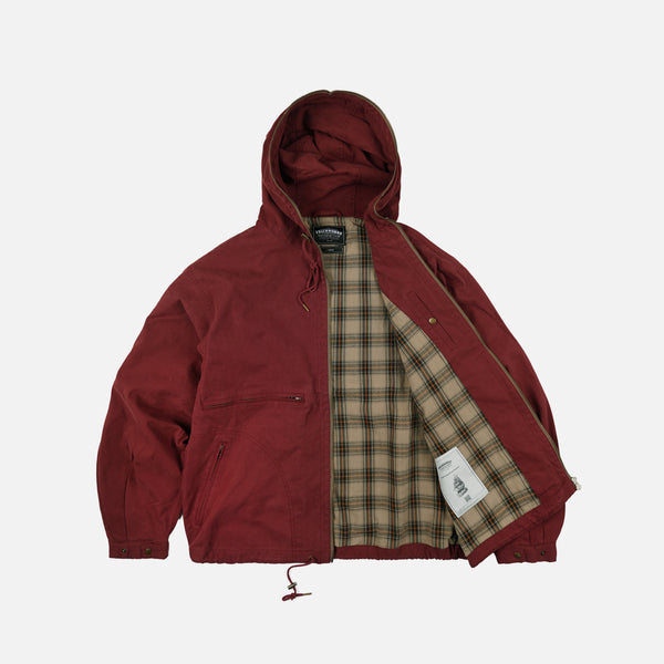 SAILING HOODED PARKA JACKET - RED