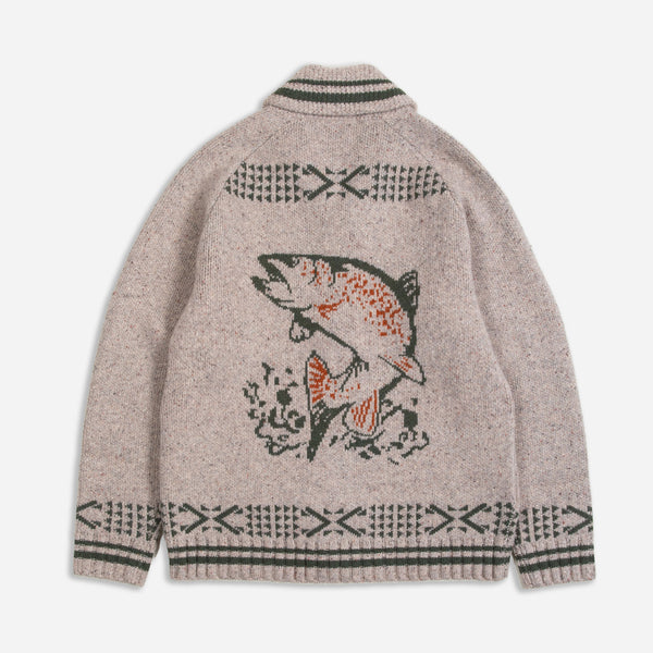 SALMON FALLS ZIP SWEATER - OATMEAL