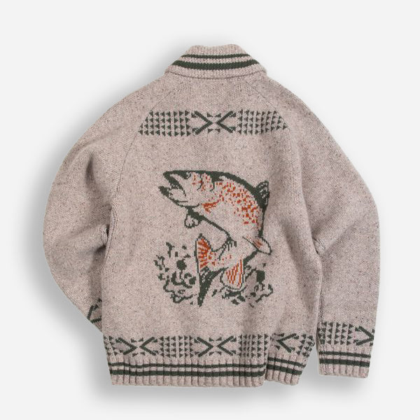 SALMON FALLS ZIP SWEATER - OATMEAL