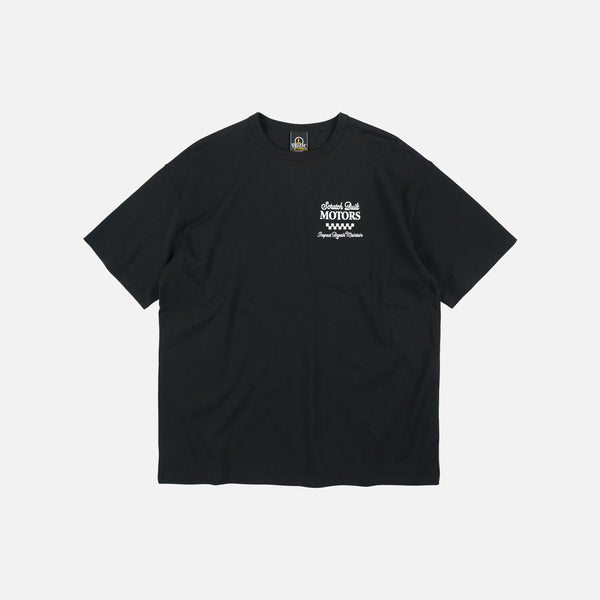 SCRATCH BUILT MOTORS HALF T-SHIRT - BLACK