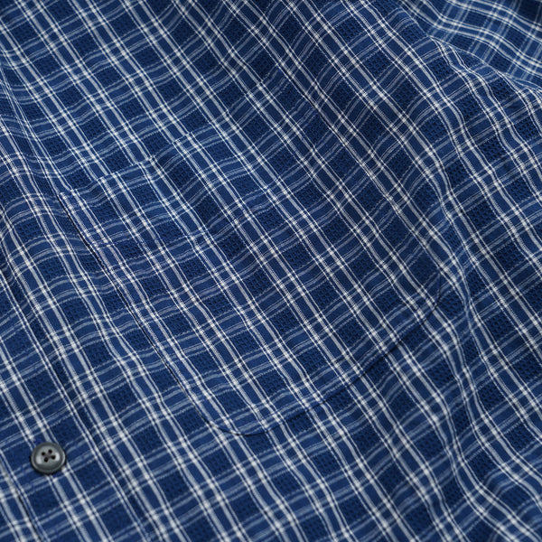 SEERSUCKER CHECKED SHIRT - BLUE