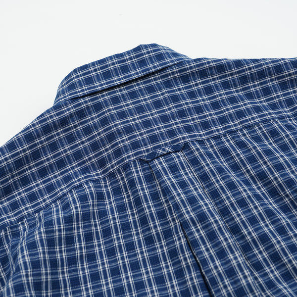 SEERSUCKER CHECKED SHIRT - BLUE