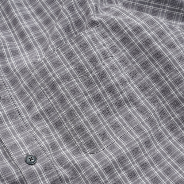 SEERSUCKER CHECKED SHIRT - GRAY