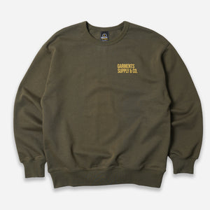 Frizmworks - SERVICE LABEL SWEATSHIRT -  OLIVE -  - Main Front View