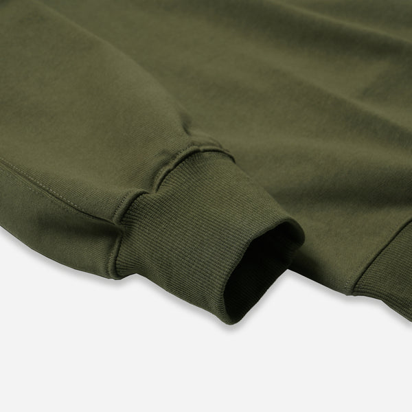 SERVICE LABEL SWEATSHIRT -  OLIVE