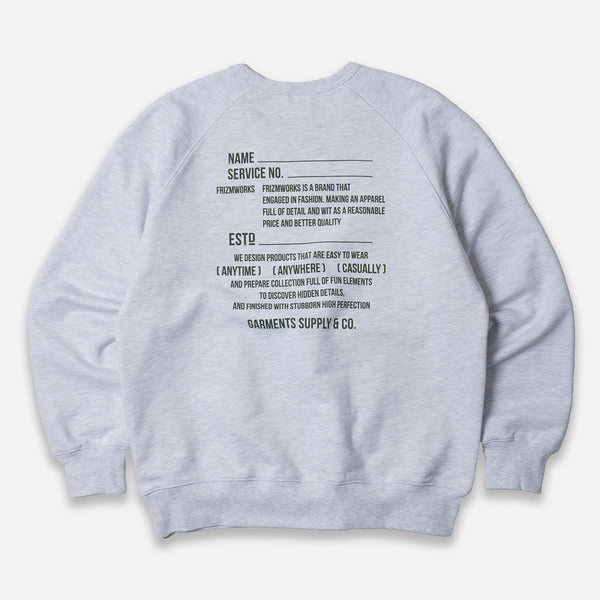 SERVICE LABEL SWEATSHIRT - WHITE MELANGE