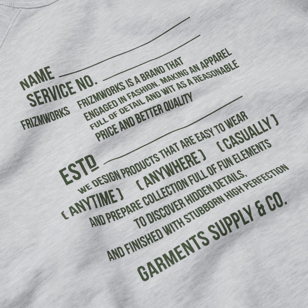 SERVICE LABEL SWEATSHIRT - WHITE MELANGE