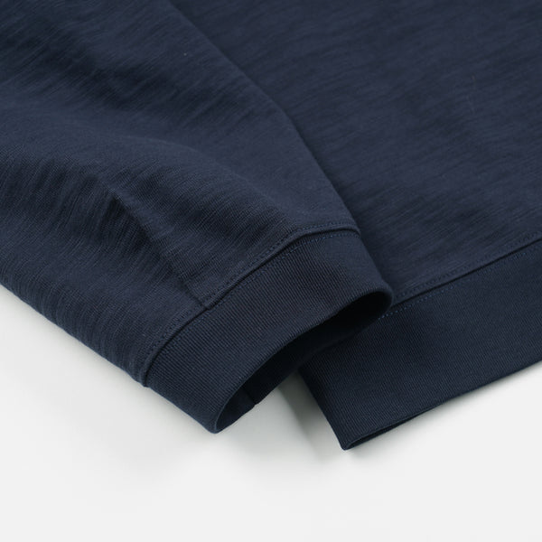 SLUB HENLEY L/S T-SHIRT - NAVY