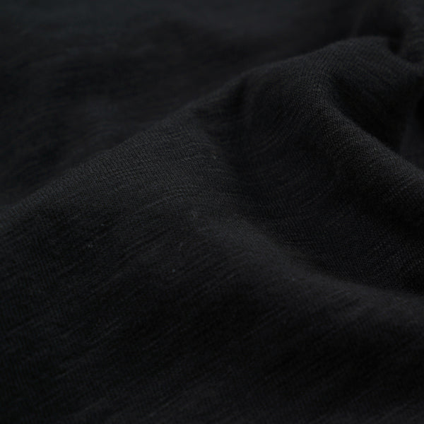 SLUB POCKET HALF T-SHIRT - BLACK