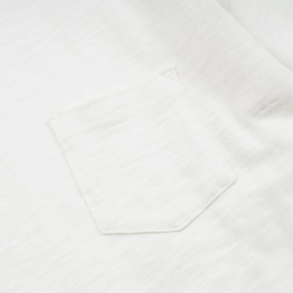 SLUB POCKET HALF T-SHIRT - WHITE