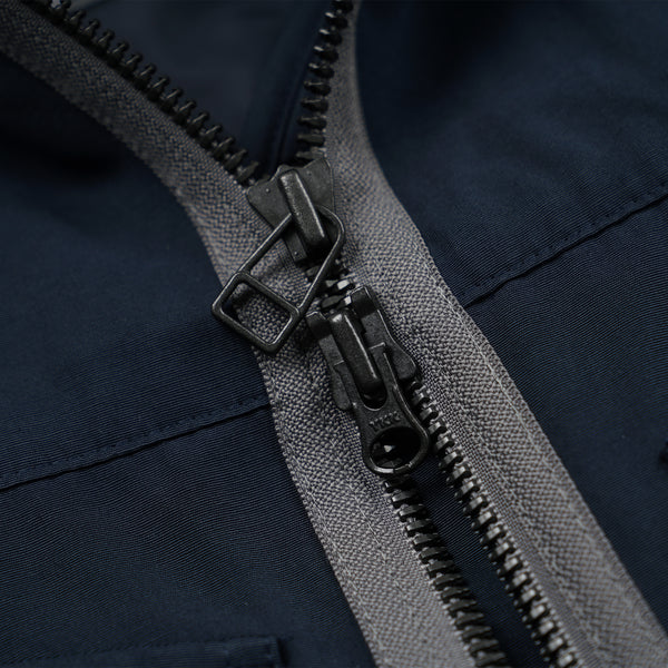 SMOCK 2 IN 1 HOODED PARKA JACKET - NAVY