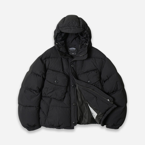 SMOCK PUFFER DOWN PARKA - BLACK